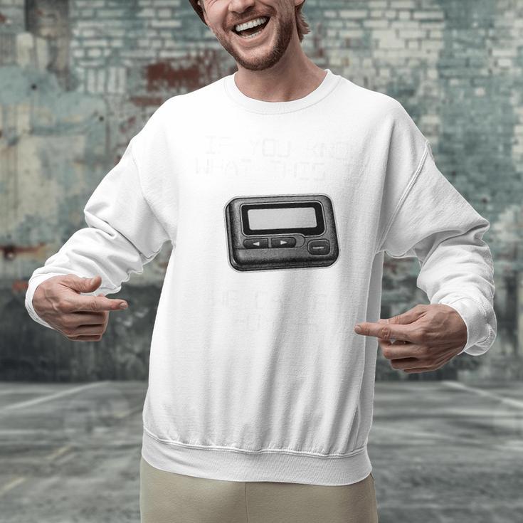 Retro Pager 90s Nostalgia Premium Tri-Blend Unisex Sweatshirt Retro Pager 90s Nostalgia Premium Tri-Blend Unisex Sweatshirt