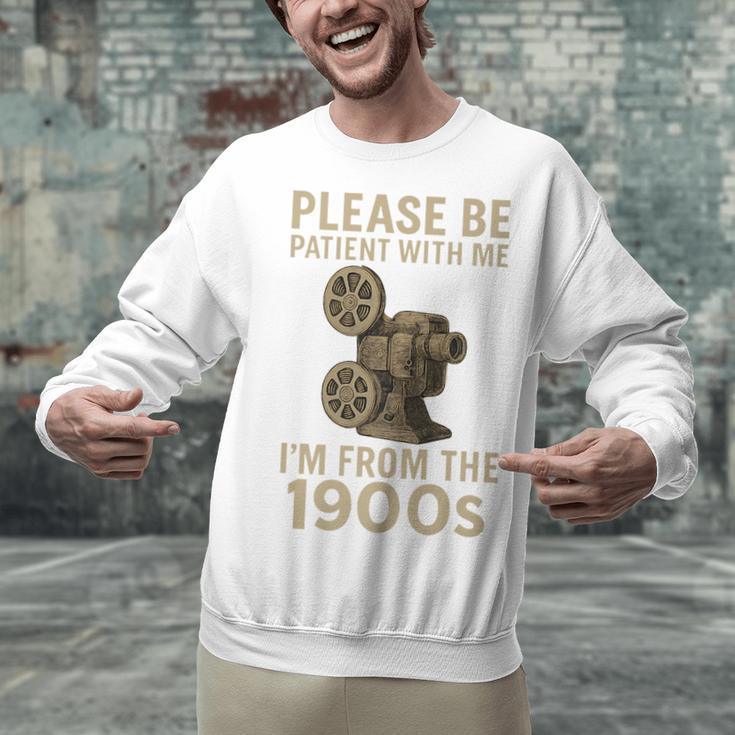 Retro Please Be Patient With Me I'm From The 1900s Projector Premium Unisex Sweatshirt