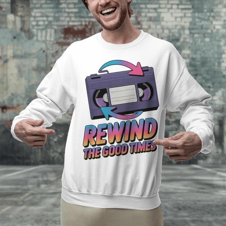 Rewind Good Times Retro VHS Tape Nostalgia 80s 90s Premium Tri-Blend Unisex Sweatshirt Rewind Good Times Retro VHS Tape Nostalgia 80s 90s Premium Tri-Blend Unisex Sweatshirt