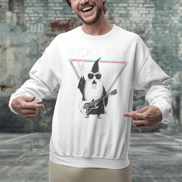 Rock & Roll Wizard Music Nostalgia Premium Tri-Blend Unisex Sweatshirt