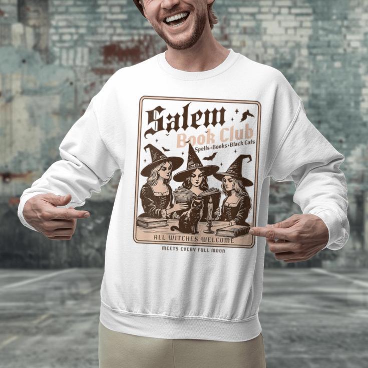 Salem Book Club Bookish Halloween Retro Salem Witch Book Unisex Sweatshirt