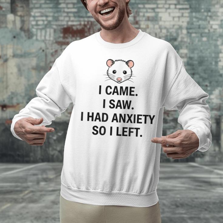 I Came I Saw I Had Anxiety So I Left Introvert Tee Unisex Sweatshirt