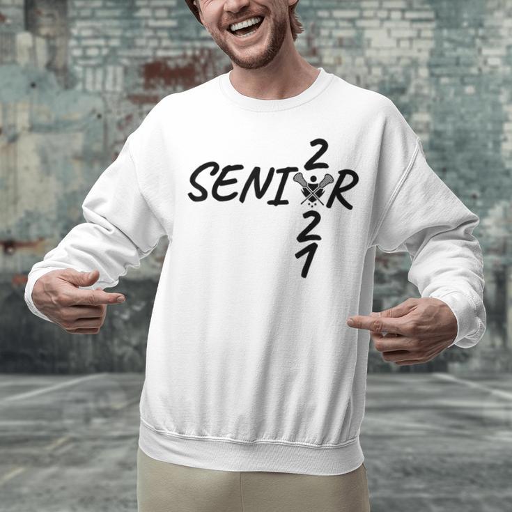Senior 2021 Lacrosse Sticks And Ball Graduation Unisex Sweatshirt