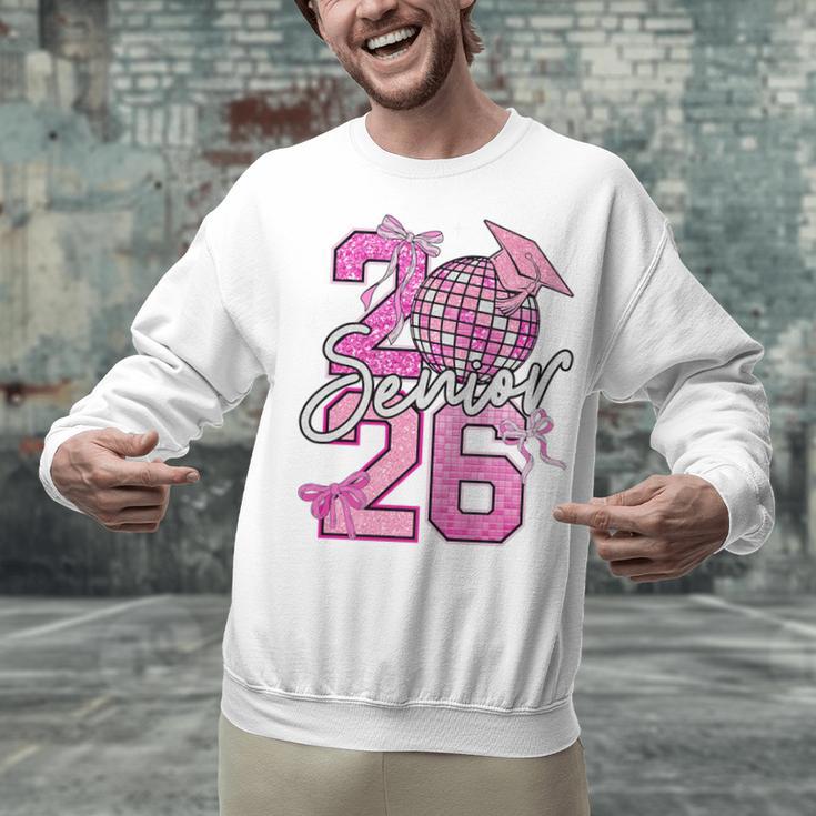 Senior 2026 Graduation Girls Coquette Pink Bow Class Of 2026 Premium Unisex Sweatshirt