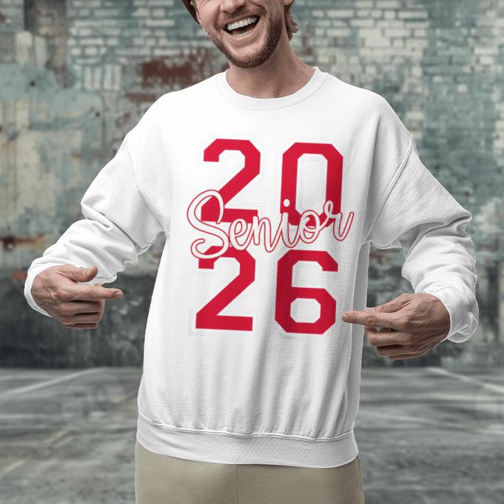 Senior 2026 Graduation Varsity Red Letters On The Back Unisex Sweatshirt