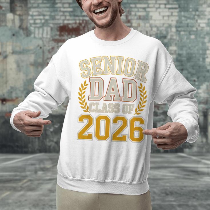 Senior Dad Class Of 2026 Purple Yellow Vintage Graduation Unisex Sweatshirt