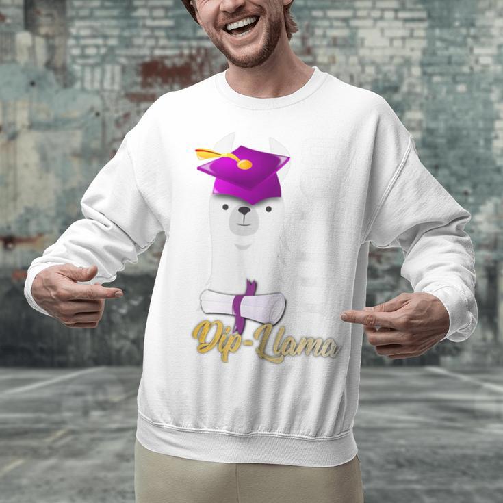 Senior Graduation 2020 Got My Dip-Llama Diploma Llama Pun Unisex Sweatshirt
