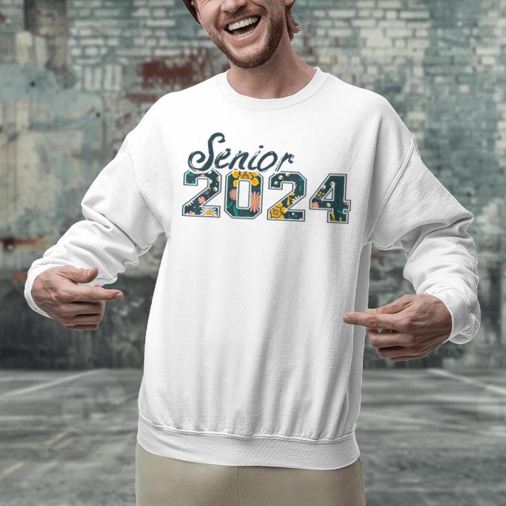 Senior Graduation Class Of 2024 Cute Senior 2024 Flowers Unisex Sweatshirt