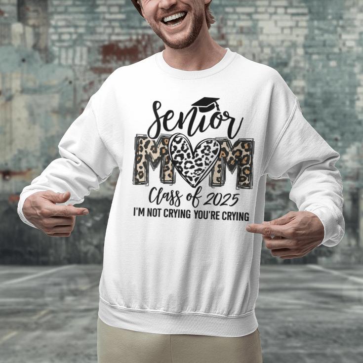 Senior Mom Class Of 2025 Senior Mama 2025 Leopard Graduation Unisex Sweatshirt