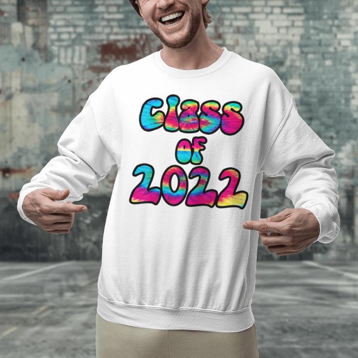 Senior Year 2022 Class Of 2022 Graduation Tie Dye Groovy Unisex Sweatshirt