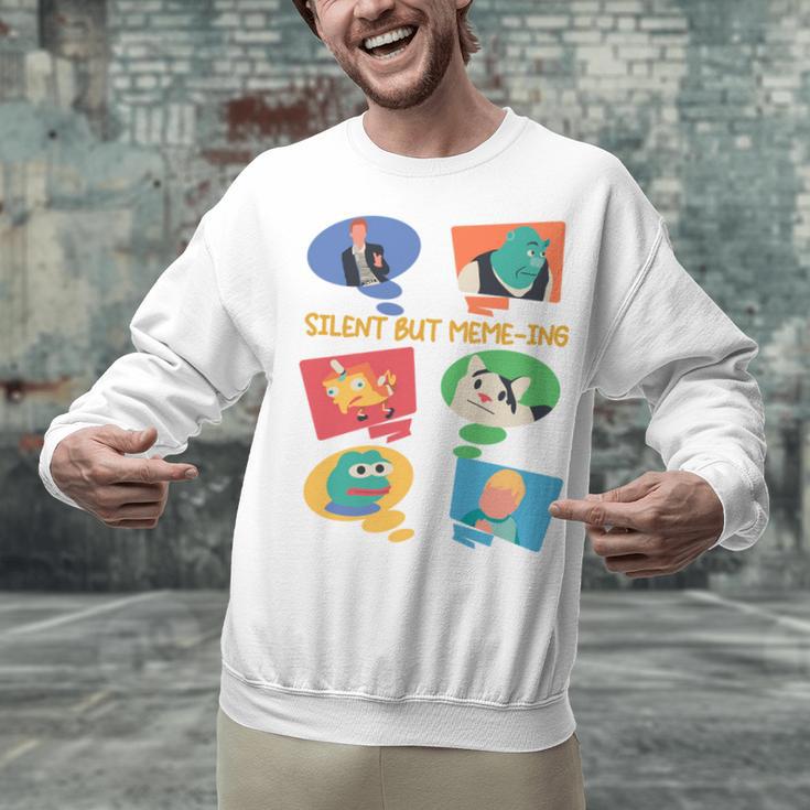 Silent But Meme-Ing Introvert Anti People Antisocial Quiet Unisex Sweatshirt Silent But Meme-Ing Introvert Anti People Antisocial Quiet Unisex Sweatshirt