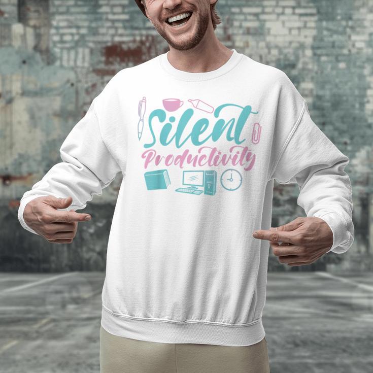 Silent Productivity Introvert Office Staff Secretary Admin Unisex Sweatshirt Silent Productivity Introvert Office Staff Secretary Admin Unisex Sweatshirt