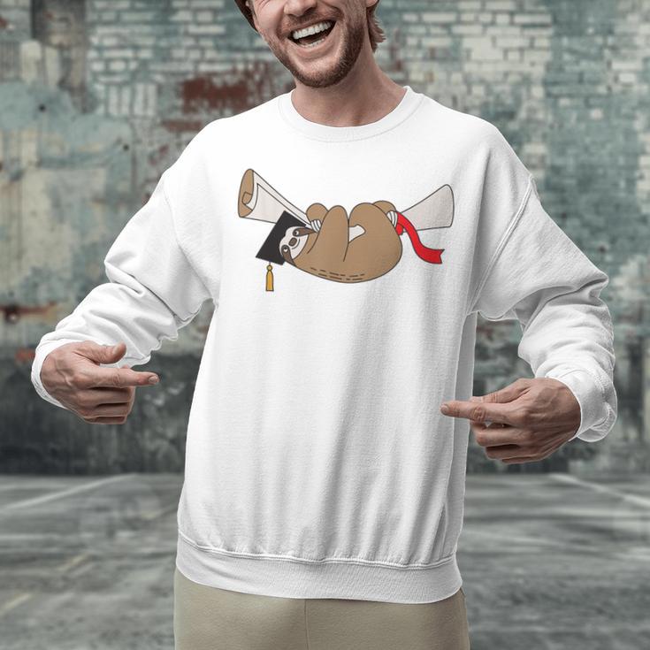 Sloth Graduation Shirt Cute Animal Diploma Grad Unisex Sweatshirt