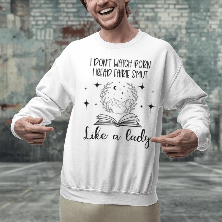 Smutty Book Lovers Romantasy Dark Fairy Tales Romance Reader I Dont Watch Porn Small Grey Unisex Sweatshirt Smutty Book Lovers Romantasy Dark Fairy Tales Romance Reader I Dont Watch Porn Small Grey Unisex Sweatshirt