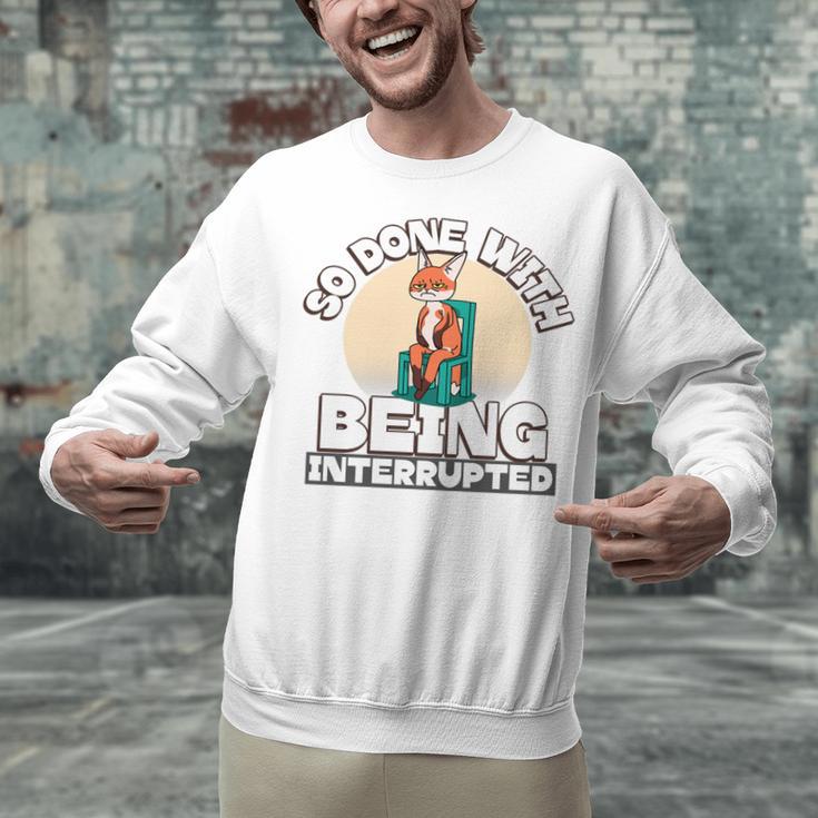 So Done With Being Interrupted Sick And Tired Introvert Premium Tri-Blend Unisex Sweatshirt