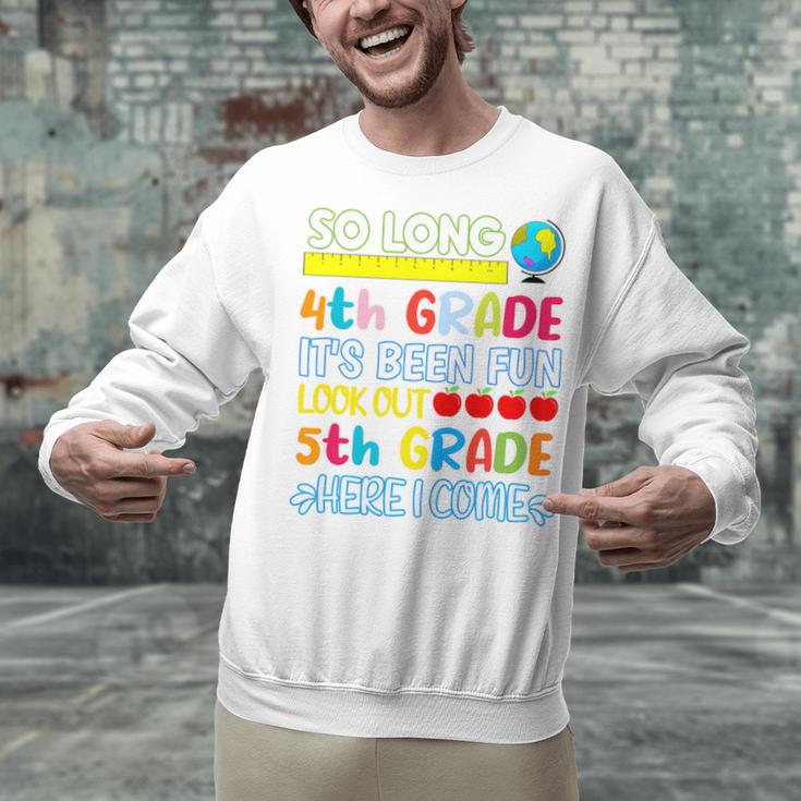 So Long 4th Grade Here I Come Graduation 5th Grade Kids Tee Premium Unisex Sweatshirt
