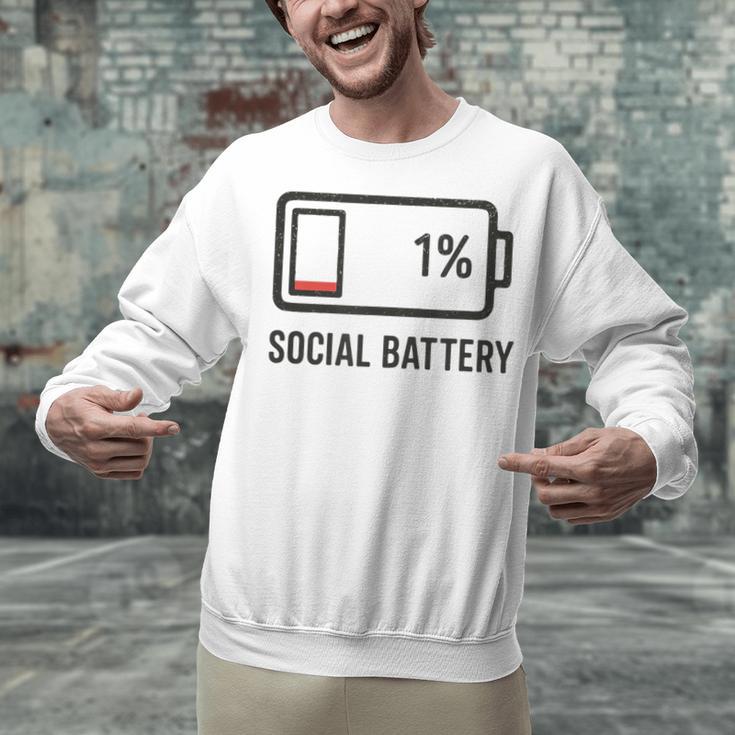 Social Battery 1 Shirt Introvert Anti Social Tee Gif Unisex Sweatshirt Social Battery 1 Shirt Introvert Anti Social Tee Gif Unisex Sweatshirt
