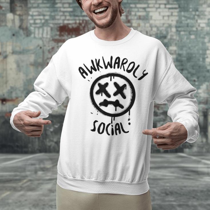 Socially Awkward Introvert Social Anxious Awkwardly Social Unisex Sweatshirt
