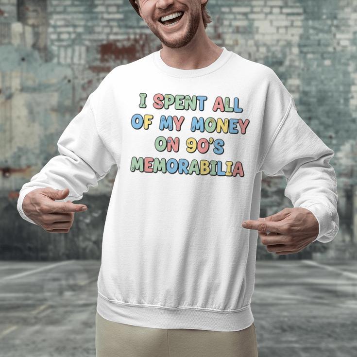 I Spent All My Money On 90's Memorabilia Nostalgia & Retro Premium Tri-Blend Unisex Sweatshirt