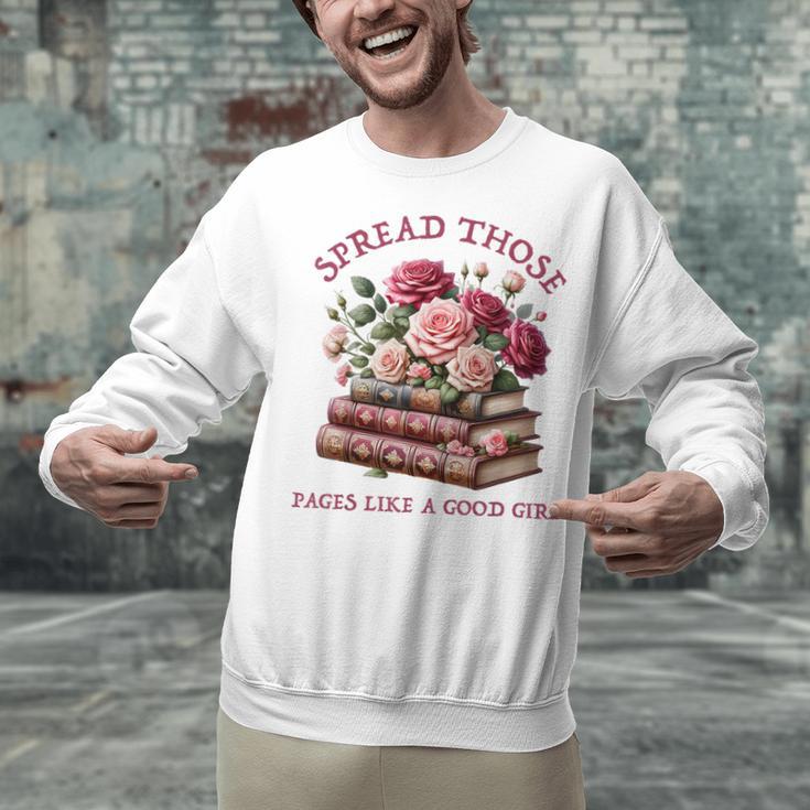 Spicy Books Spread Those Pages Like A Good Girl Dark Romance Unisex Sweatshirt