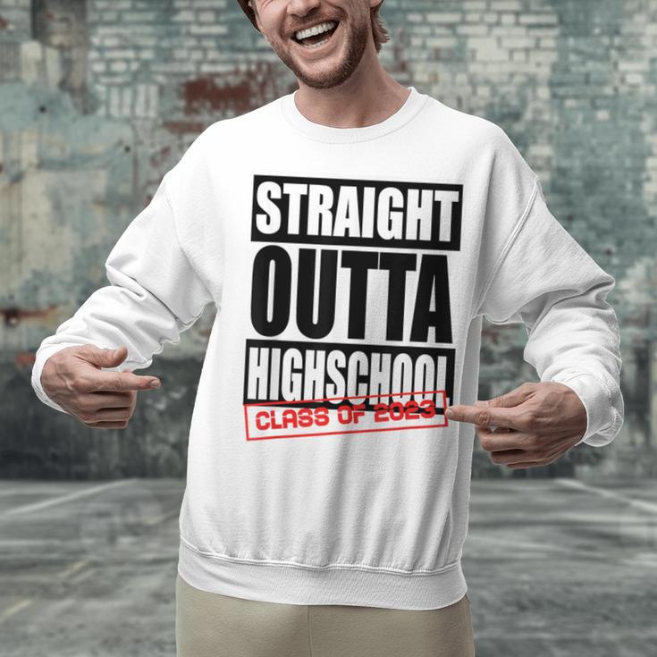 Straight Outta High School Class Of 2023 Graduation Unisex Sweatshirt