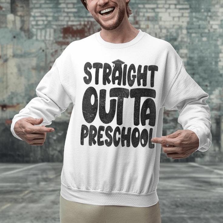 Straight Outta Preschool Graduation Cap Gown 2022 Cute Unisex Sweatshirt