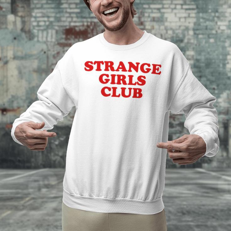 Strange Girls Club Weird Antisocial Introvert Humor Unisex Sweatshirt