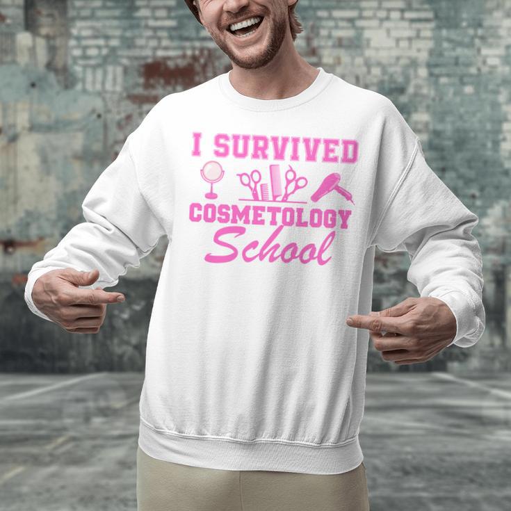 I Survived Cosmetology School Graduation Cosmetology Grad Unisex Sweatshirt