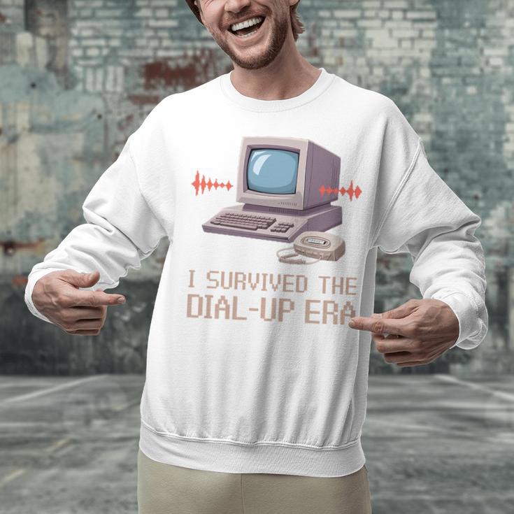 I Survived The Dial-Up Era Retro 90s Nostalgia Premium Tri-Blend Unisex Sweatshirt I Survived The Dial-Up Era Retro 90s Nostalgia Premium Tri-Blend Unisex Sweatshirt