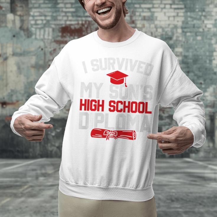I Survived My Son's High School Diploma Graduation Premium Unisex Sweatshirt