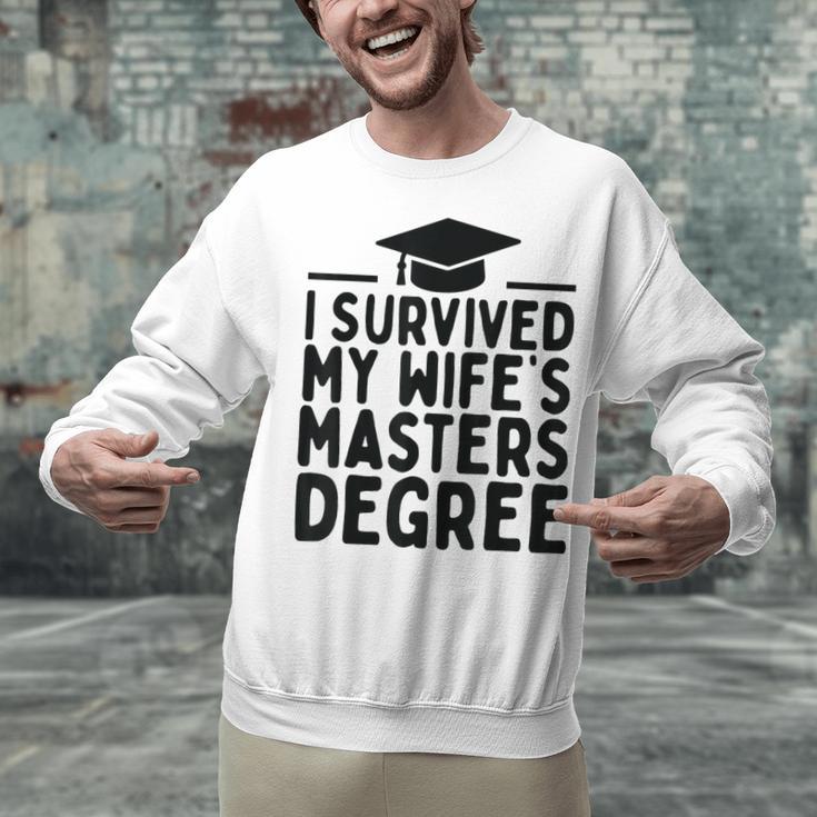 I Survived My Wife's Masters Degree Graduation Class Of 2025 Unisex Sweatshirt