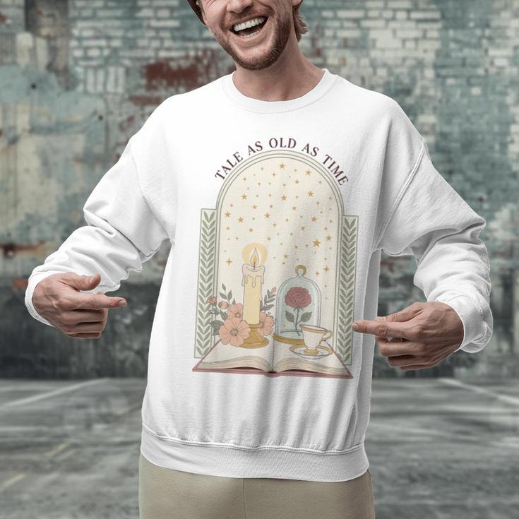 Tale As Old As Time Rose Candle And Book Unisex Sweatshirt