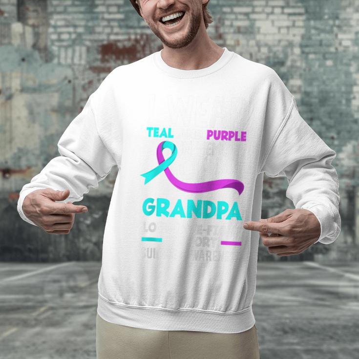 Teal & Purple In Memory Of My Grandpa Suicide Prevention Raglan Baseball Tee Unisex Sweatshirt Teal & Purple In Memory Of My Grandpa Suicide Prevention Raglan Baseball Tee Unisex Sweatshirt