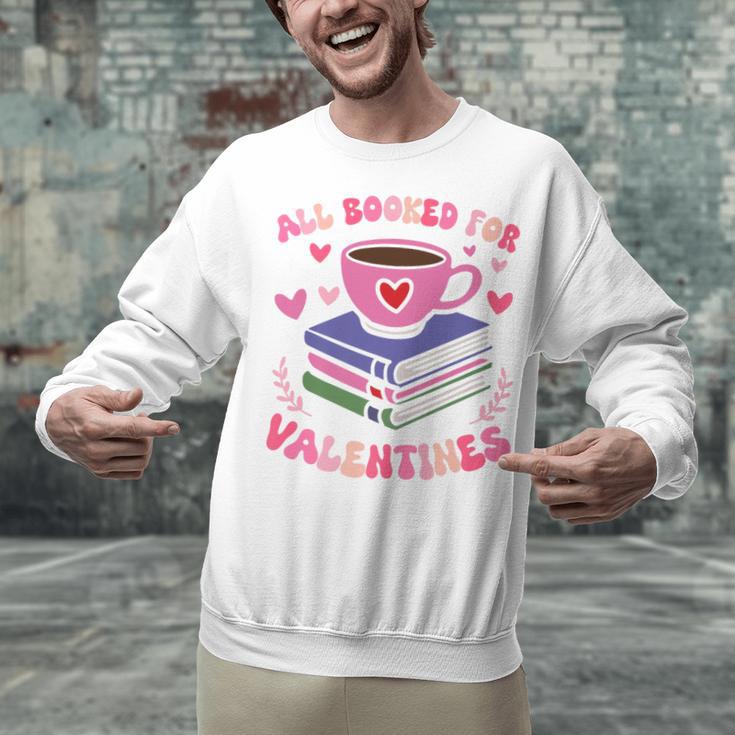 Valentines All Booked For Valentines Book Lovers Teacher Kid Premium Unisex Sweatshirt