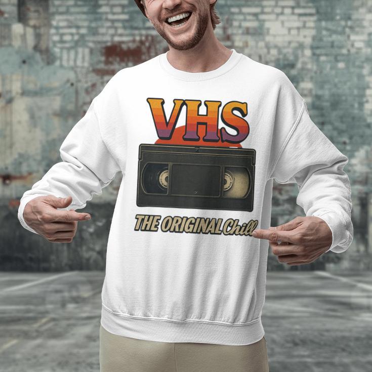 VHS Tape Nostalgia Old School Technology Humor Premium Unisex Sweatshirt
