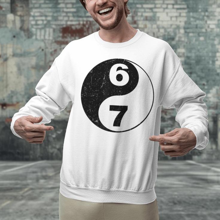 Vintage 6 7 Yin Yang Namaste Six Seven Nostalgia Unisex Sweatshirt