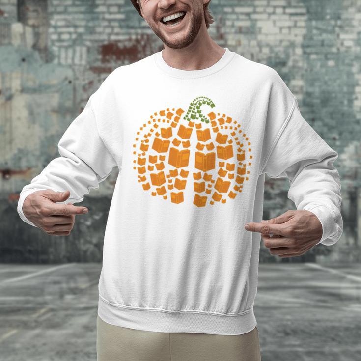Vintage Book Pumpkin Autumn Fall Librarians Bookworm Teacher Unisex Sweatshirt Vintage Book Pumpkin Autumn Fall Librarians Bookworm Teacher Unisex Sweatshirt