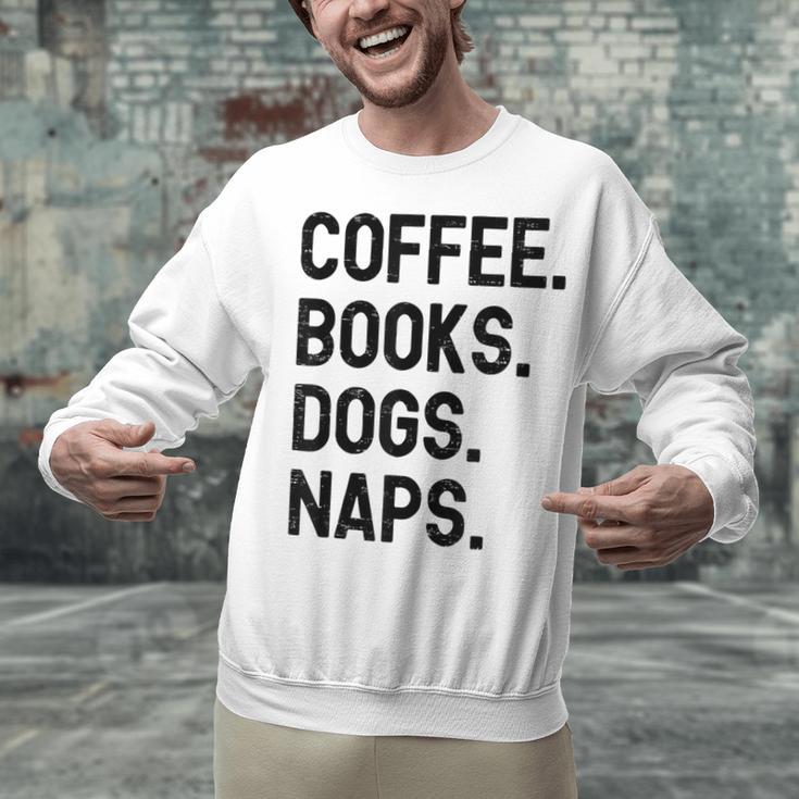 Vintage Coffee Books Dogs Naps Retro Unisex Sweatshirt Vintage Coffee Books Dogs Naps Retro Unisex Sweatshirt