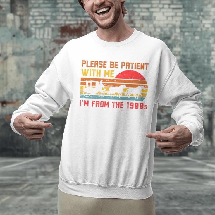 Vintage Retro Please Be Patient With Me I'm From The 1900s Premium Unisex Sweatshirt