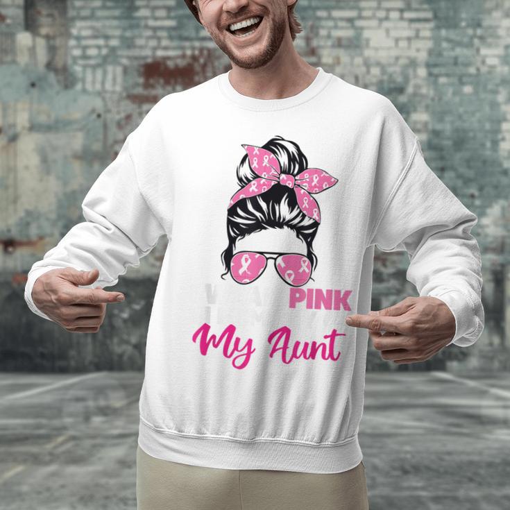 I Wear Pink In Memory Of My Aunt Breast Cancer Awareness Unisex Sweatshirt