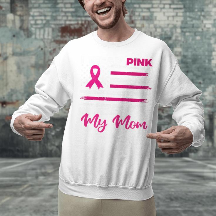 I Wear Pink In Memory Of My Mom Breast Cancer Awareness Premium Tri-Blend Unisex Sweatshirt I Wear Pink In Memory Of My Mom Breast Cancer Awareness Premium Tri-Blend Unisex Sweatshirt