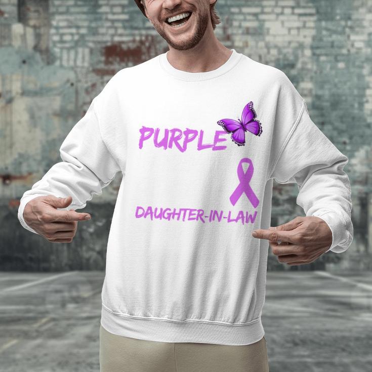 I Wear Purple In Memory Of My Daughter-In-Law Overdose Unisex Sweatshirt