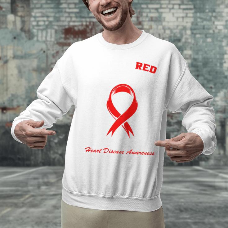 I Wear Red In Memory Of My Mom Heart Disease Awareness Month Unisex Sweatshirt