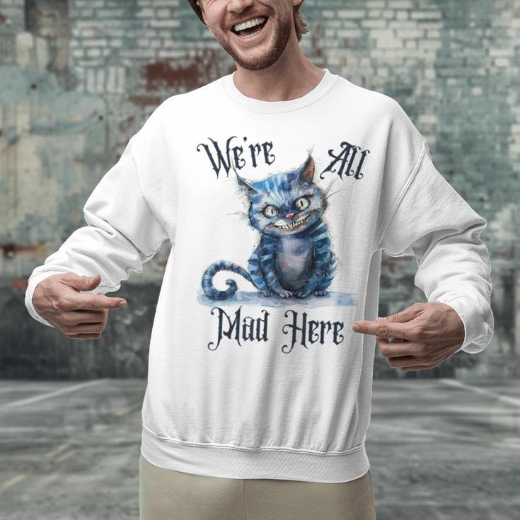 We'Re All Mad Here Cheshire Cat Alice Wonderland Book Kids Unisex Sweatshirt We'Re All Mad Here Cheshire Cat Alice Wonderland Book Kids Unisex Sweatshirt