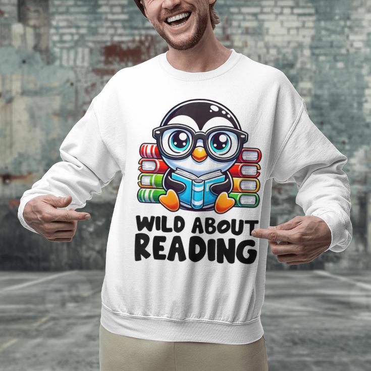 Wild About Reading Book Lover Penguin Unisex Sweatshirt