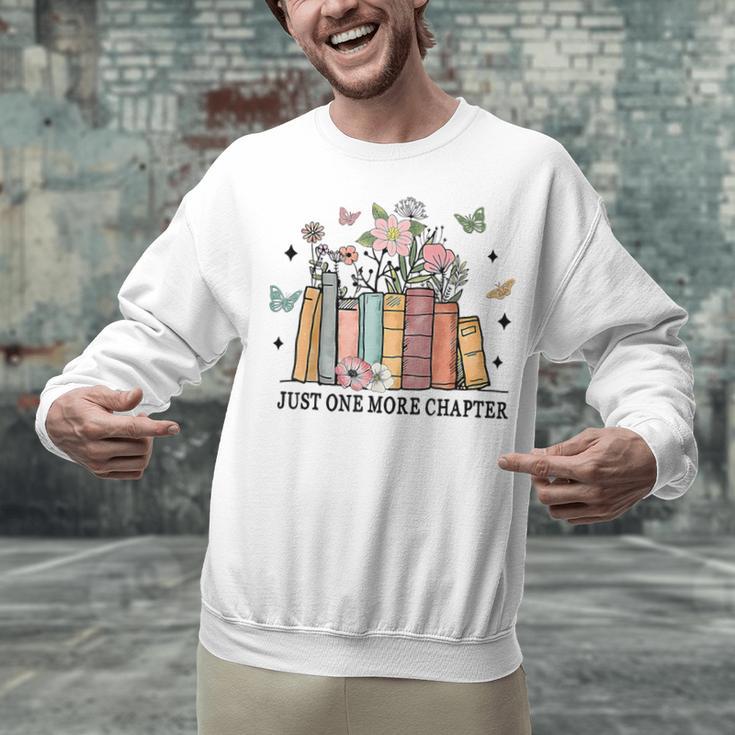 Wildflower Floral Book Just One More Chapter Unisex Sweatshirt