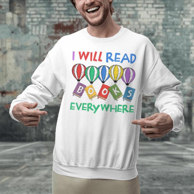 I Will Read Books Everywhere Across America Child Readers Unisex Sweatshirt