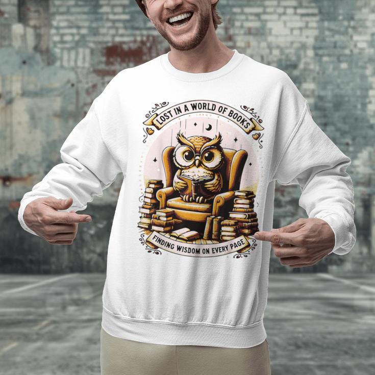 Wise Owl Reading Books Unisex Sweatshirt Wise Owl Reading Books Unisex Sweatshirt