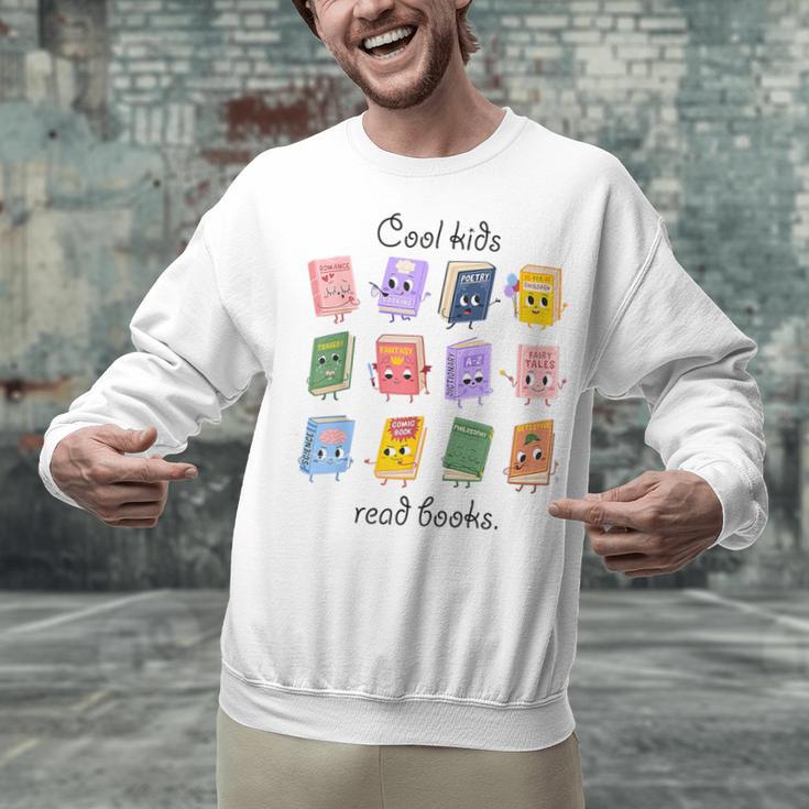 Women Cool Kids Read Books Teacher Back To School Librarian Unisex Sweatshirt