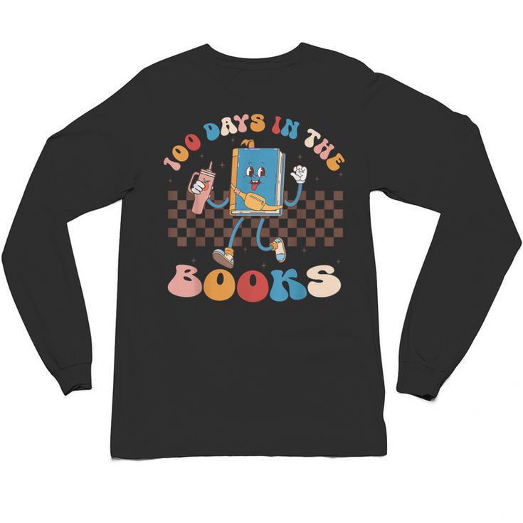 100 Days In The Books Celebration Retro School Unisex Long Sleeve T-Shirt